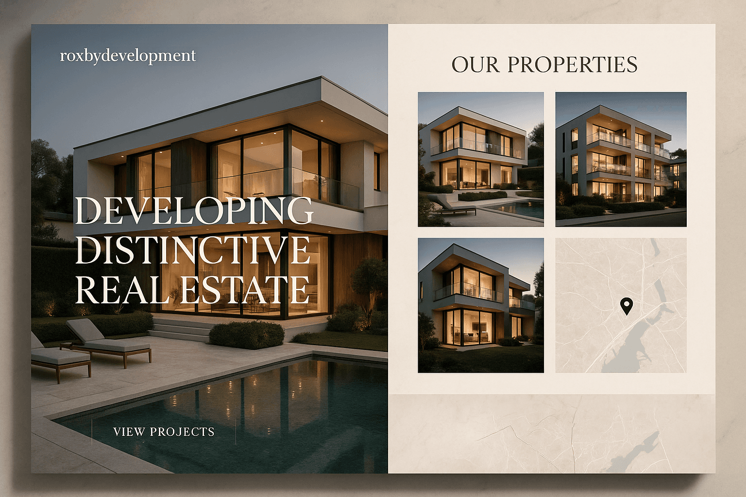 roxbydevelopment.com website mockup